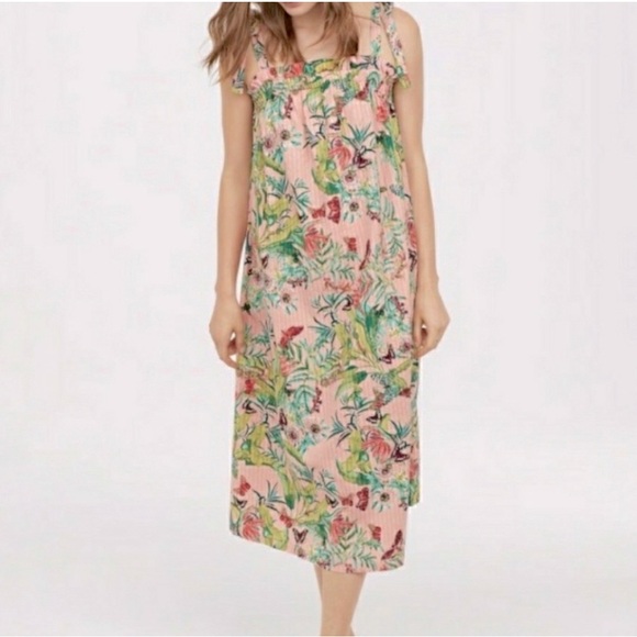 H&M tie-shoulder midi summer dress - size 4 - Picture 2 of 2